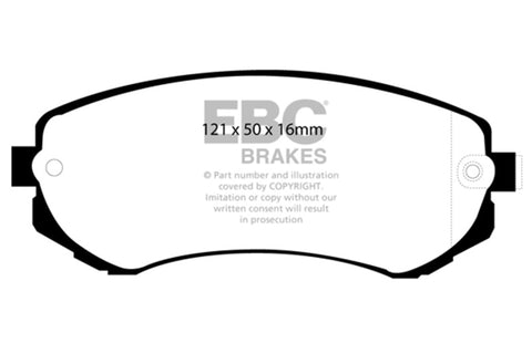 EBC 89-96 Nissan 240SX 2.4 (4 Lug) Ultimax2 Front Brake Pads - UD422