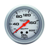 Autometer Ultra-Lite 2 5/8in Mechanical 200 PSI Oil Pressure Gauge - 4422