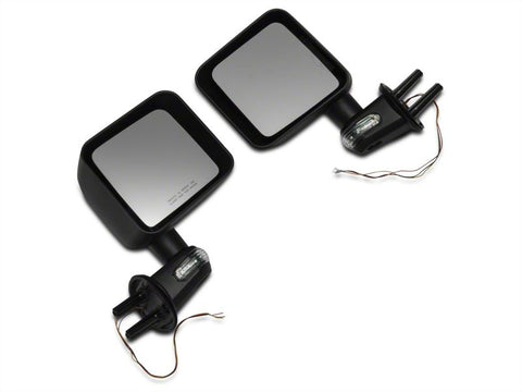 Raxiom 07-18 Jeep Wrangler JK Side Mirrors w/ LED Signal Indicators- Blk - J106890