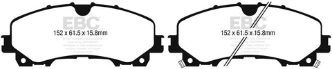 EBC 2016+ Infiniti Q50 2.0T Bluestuff Front Brake Pads - DP53036NDX