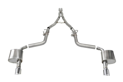 Corsa 15-23 Charger SRT/Hellcat/Redeye 2.75in Valved Catback Dual Rear Exit w/ Single 4.5inPol Tips - 21072