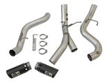 aFe LARGE BORE-HD 4in 409-SS DPF-Back Exhaust w/Dual Black Tips 2017 GM Duramax V8-6.6L (td) L5P - 49-44086-B