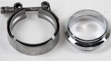 Granatelli 3.5in V-Band Mild Steel Flat Flanges w/Clamp - 308535-M