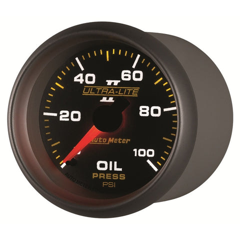 Autometer Ultra-Lite II 52mm 0-100 PSI Mechanical Oil Pressure Gauge - 4921