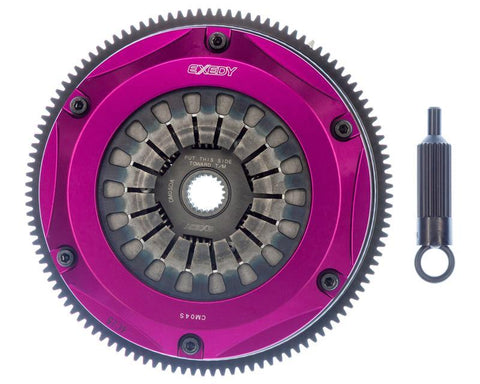 Exedy 1991-1992 Toyota Supra Hyper Twin Cerametallic Clutch Sprung Center Disc Pull Type Cover - TM032SD