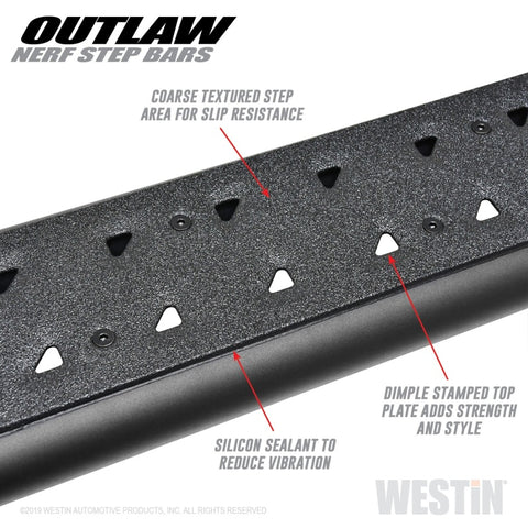 Westin 14-18 Chevrolet/GMC Silverado/Sierra 1500 CrewCab 15-19 2500/3500CrewCab Outlaw Nerf Step Bar - 58-53725