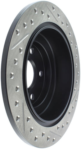 StopTech 05-06 Saab 9-2X AWD / 02-05 Impreza WRX / 02 WRX STi Slotted & Drilled Right Rear Rotor - 127.47011R