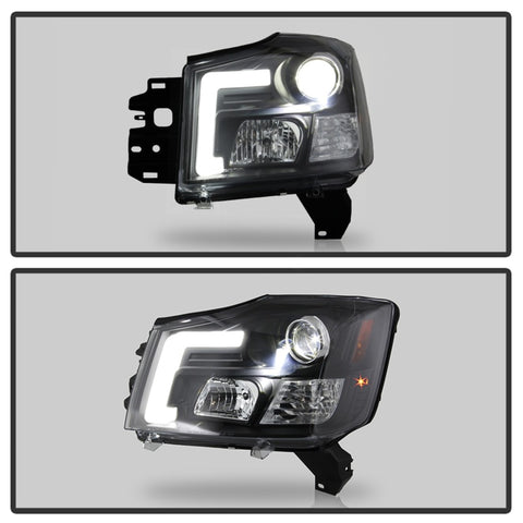 Spyder 04-15 Nissan Titan High-Power LED Module Equipped Headlights - Black (PRO-YD-NTI04PL-BK) - 5088406