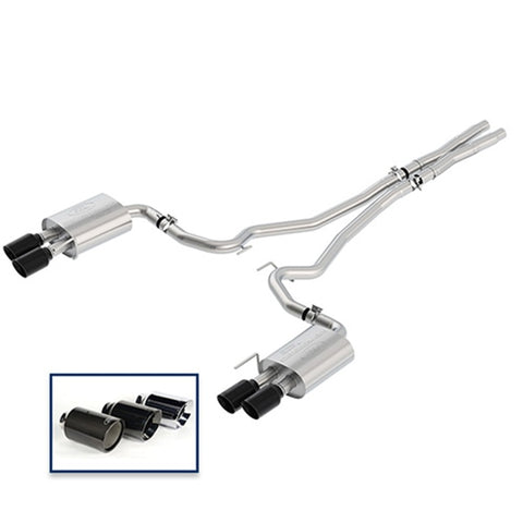 Ford Racing 2018+ Mustang GT 5.0L Cat-Back Extreme Exhaust System w/ Quad Black Chrome Tips - M-5200-M8EBA