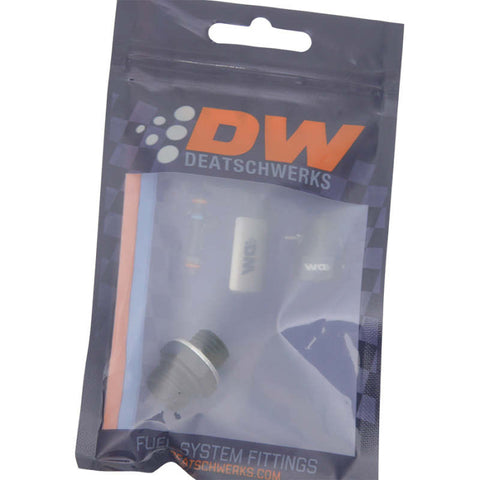 DeatschWerks 6AN ORB Male to M12 X 1.5 Metric Male (Incl O-Ring and Washer) - Anodized Matte Black - 6-02-0602-B