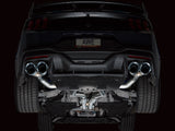 AWE 2024 Ford Mustang Dark Horse S650 RWD Track Edition Cat-Back Exhaust w/ Quad Chrome Silver Tips - 3020-42375