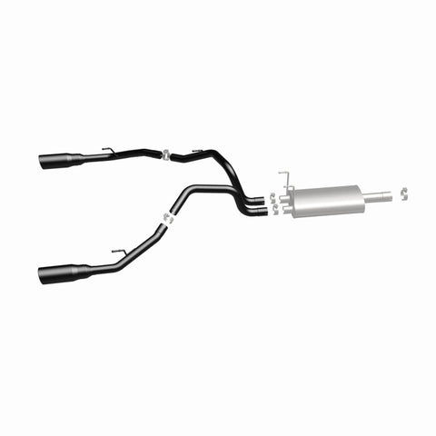 Magnaflow 09-15 Dodge Ram 1500 V8 Dual Spilt Rear Exit Black Stainless C/B Perf Exhaust - 15363