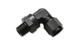 Vibrant -10AN to 3/8in NPT Female Swivel 90 Degree Adapter Fitting - 11389