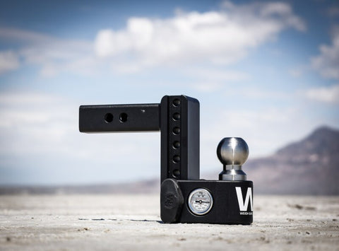 Weigh Safe 8in Drop Hitch w/Built-in Scale & 2in Shank (10K/15K GTWR) w/WS05 - Steel - SWS8-2-KA
