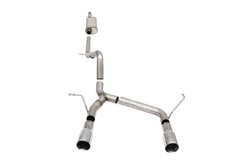 Corsa 07-18 Jeep Wrangler JKU 3.6L Sport 2.75in Cat-Back Exhaust w/ Single 4in Tips - 21122