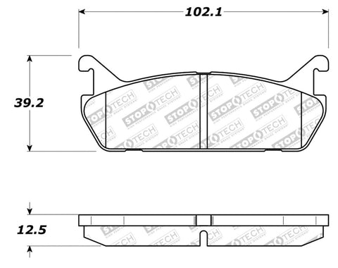 StopTech 91-96 Ford Escort / Mercury Tracer Street Select Rear Brake Pads - 305.04580