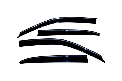 AVS 01-06 Lexus LS430 Ventvisor Low Profile Deflectors 4pc - Smoke w/Chrome Trim - 794006