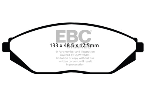 EBC 12-16 Chevrolet Spark 1.2 (Mexico) Greenstuff Front Brake Pads - DP22097