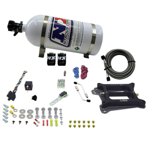 Nitrous Express 4150 4-BBL/Gasoline Nitrous Kit (50-300HP) w/10lb Bottle - 30040-10