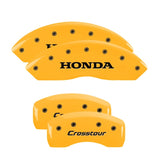 MGP 4 Caliper Covers Engraved Front Honda Rear Crosstour Yellow Finish Blk Char 11 Honda Crosstour - 20211SCSTYL