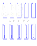 King Engine Bearings Mercedes Benz Om611.960/981/821/962/966 (Size +0.25mm) Main Bearing Set - MB5330SV0.25