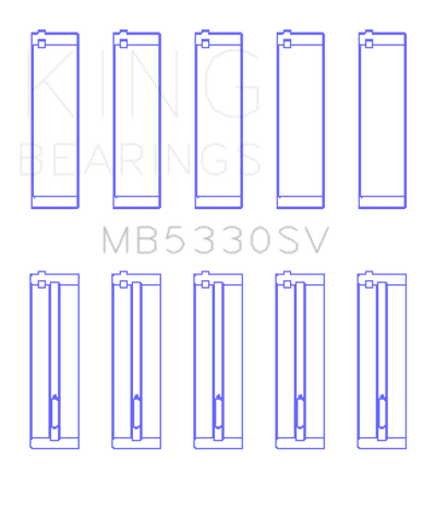 King Engine Bearings Mercedes Benz Om611.960/981/821/962/966 (Size +0.25mm) Main Bearing Set - MB5330SV0.25