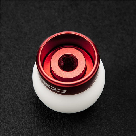 Cobb Ford Mustang Shift Knob White with Red Base - 2M1350-W-RD