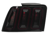 Raxiom 99-04 Ford Mustang Excluding 99-01 Cobra Icon LED Tail Lights- Black Housing (Smoked Lens) - 100807
