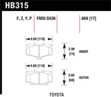 Hawk HPS Street Brake Pads - HB315F.669