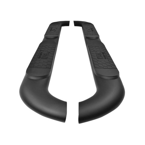 Westin 18-22 Jeep Wrangler JLU 4dr Platinum 4 Oval Nerf Step Bars - Tex. Blk - 21-4065