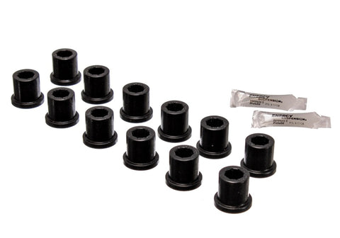 Energy Suspension Rear Spring & Shackle Bushing - Black - 8.2101G