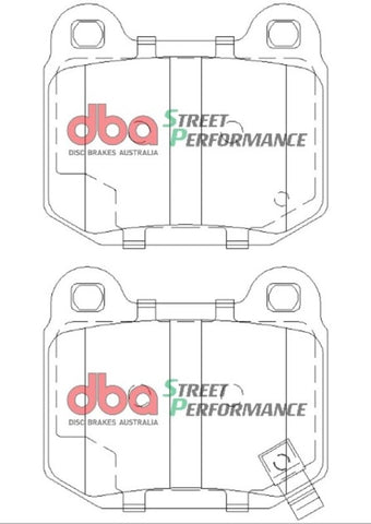DBA 03-06 EVO / 04-09 STi / 03-07 350Z Track Edition/G35 w/ Brembo SP500 Rear Brake Pads - DB1521SP