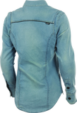 Speed and Strength Speed Society Armored Moto Shirt Denim Blue Womens - XS - 892278