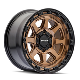 Mayhem 8306 Ridgeline 17x8.5 / 6x139.7 BP / -6mm Offset / 106.1mm Hub Satin Bronze/Black Lip Wheel - 8306-7883BZ