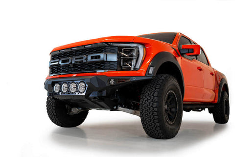 Addictive Desert Designs 2021+ Ford Raptor Bomber Front Bumper w/ 4 Rigid 360 6in Light Mounts - F210014110103
