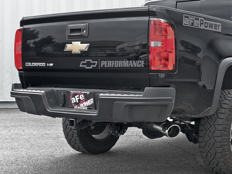 aFe Mach Force-XP Exhaust 3in CB SS 15-17 GM Colorado/Canyon 2.5L/3.6L Side Exit w/ Polished Tip - 49-44058-P