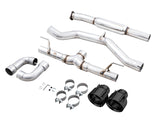 AWE Tuning Subaru BRZ / Toyota GR86 / Toyota 86 Track Edition Cat-Back Exhaust- Diamond Black Tips - 3020-33279