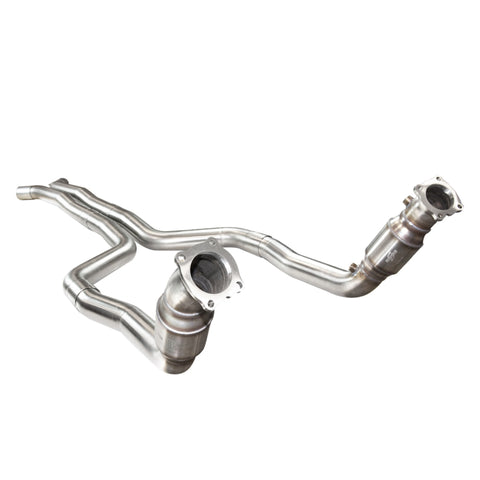 Kooks 2016+ Cadillac ATS-V 3in Green Catted Downpipes - 23203300