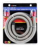 Spectre Stainless Steel Flex Fuel Line 3/8in. ID - 3ft. w/Clamps Red/Blue - 29490