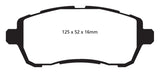 EBC 10+ Ford Fiesta 1.6L (Excl ST) Yellowstuff Front Brake Pads - DP42002R