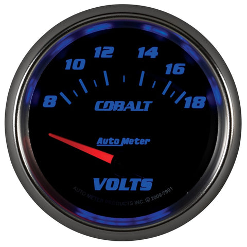 AutoMeter Gauge Voltmeter 2-5/8in. 18V Electric Cobalt - 7991