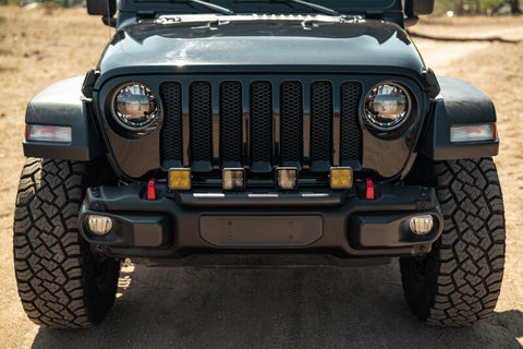 DV8 Offroad 2018-2025 Wrangler JL Push Bar for Mopar Rubicon Steel Bumper - LBJL-13