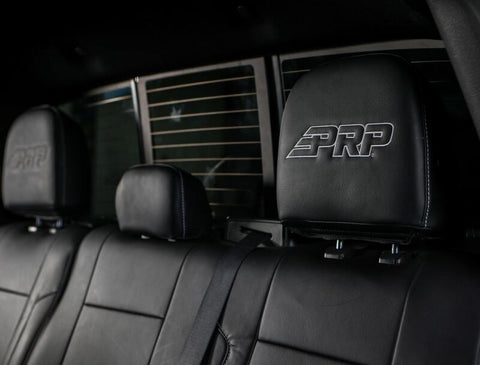 PRP 12-14 Ford Raptor  Rear Bench Seat Covers- Black with Silver Stitch - B070-06