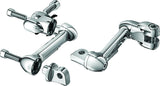 Kuryakyn 4in Adjustable Lockable Offsets With Male Mount Adapter Chrome - 4557
