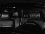 PRP 12-14 Ford Raptor  Rear Bench Seat Covers- Black with Silver Stitch - B070-06