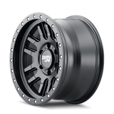 Dirty Life 9309 Canyon Pro 17x9/5x127 BP/-12mm Offset/71.5mm Hub Matte Black Wheel - Beadlock - 9309-7973MB12