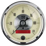AutoMeter Gauge Speedo 3-3/8in. 120MPH Elec. Program W/Lcd Odo Prestige Antique. Ivory - 2087