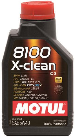 Motul 20L Synthetic Engine Oil 8100 5W40 X-CLEAN - 103991