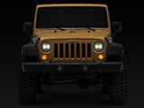Raxiom 07-18 Jeep Wrangler JK Axial Spider LED Headlights w/Angel Eye Halo- Blk Housing (Clear Lens) - J152602