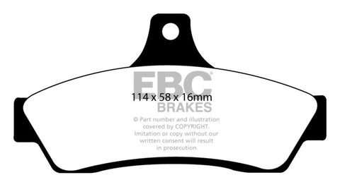 EBC 03-04 Pontiac GTO 5.7 (Solid Rear Rotors) Bluestuff Rear Brake Pads - DP51711NDX